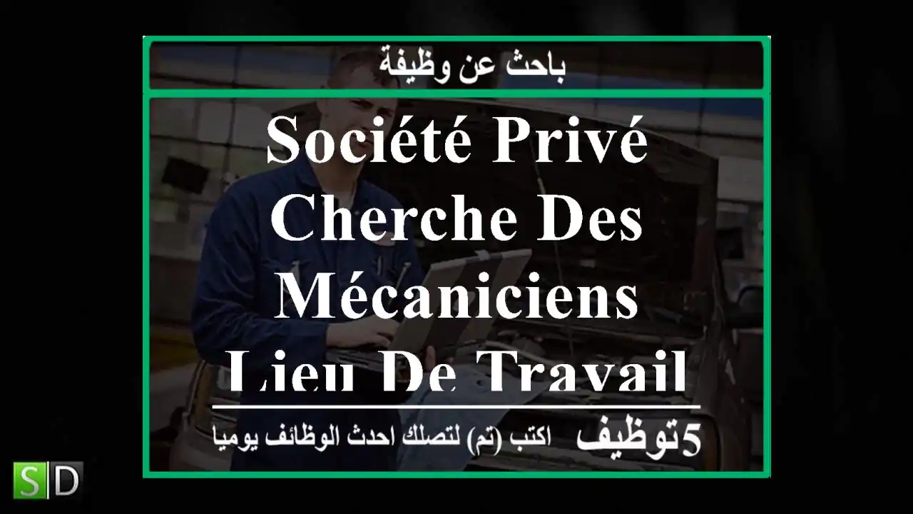 société privé cherche des mécaniciens lieu de travail beni tamou