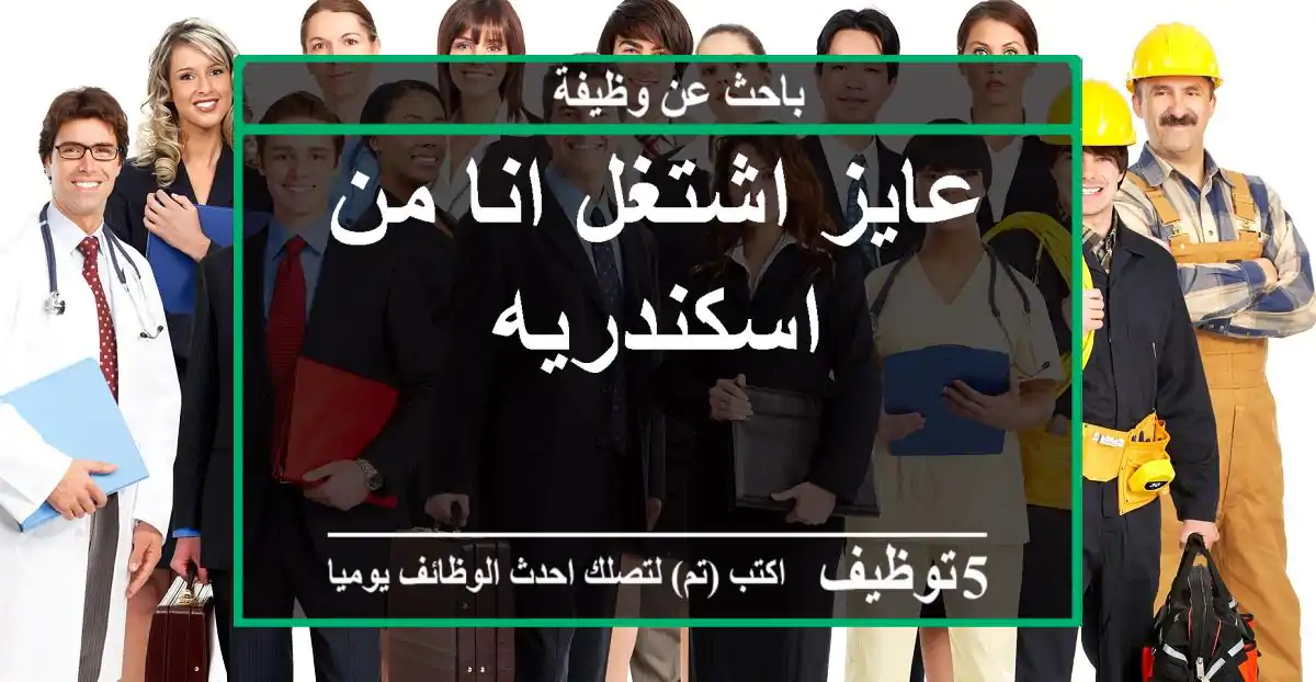 عايز اشتغل انا من اسكندريه