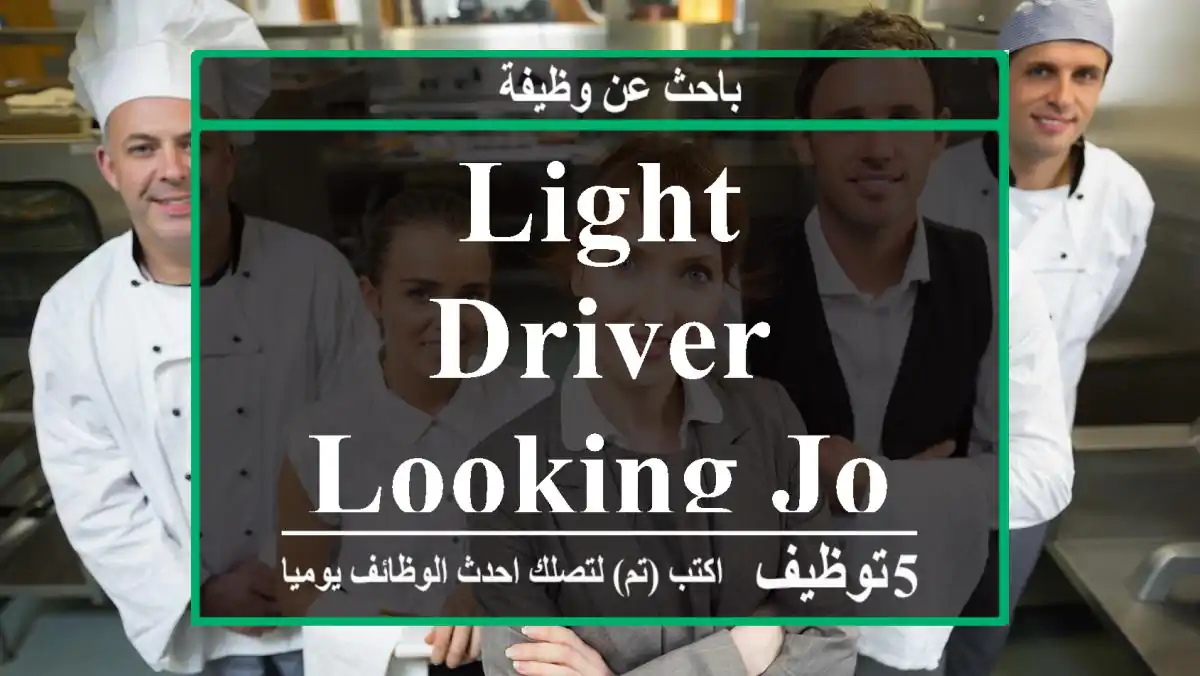Light Driver looking Job