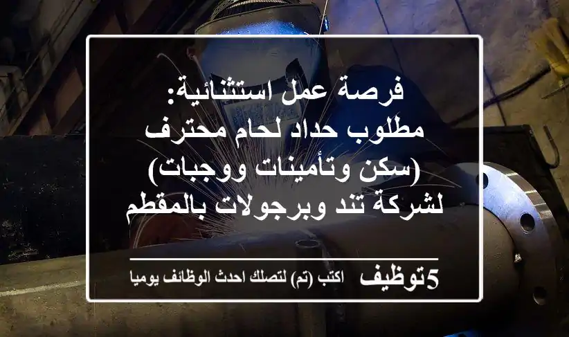 فرصة عمل استثنائية: مطلوب حداد لحام محترف (سكن وتأمينات ووجبات) لشركة تند وبرجولات بالمقطم