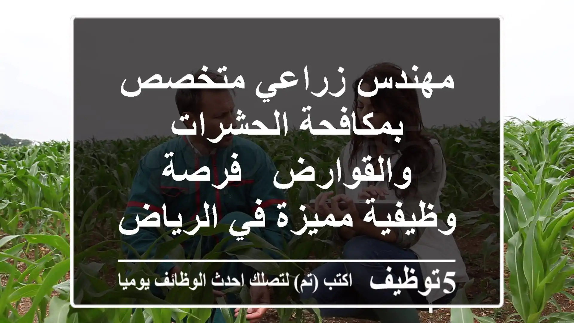 مهندس زراعي متخصص بمكافحة الحشرات والقوارض - فرصة وظيفية مميزة في الرياض وجدة!