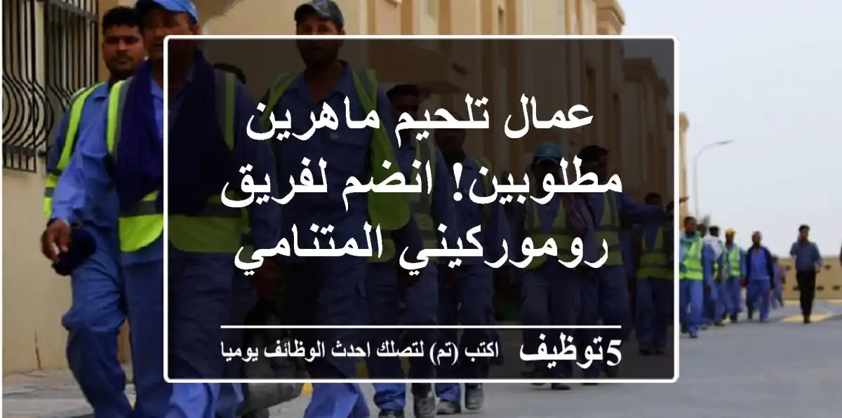 عمال تلحيم ماهرين مطلوبين! انضم لفريق روموركيني المتنامي