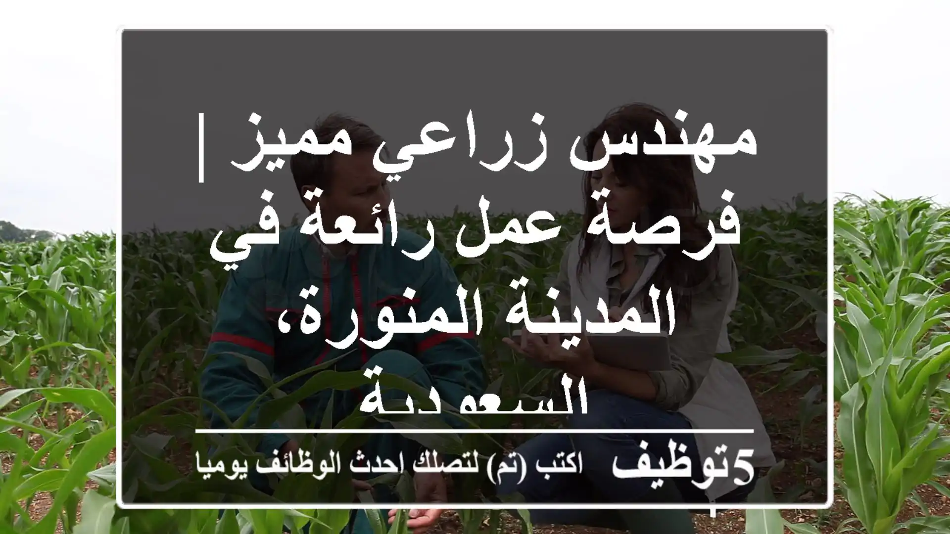 مهندس زراعي مميز | فرصة عمل رائعة في المدينة المنورة، السعودية