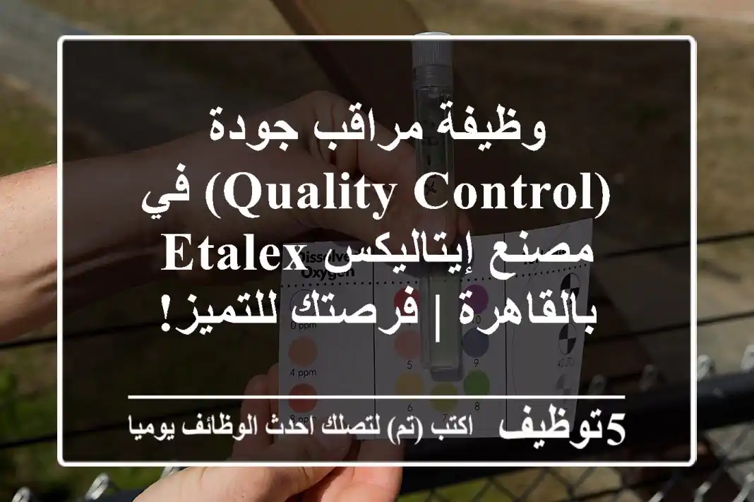 وظيفة مراقب جودة (Quality Control) في مصنع إيتاليكس Etalex بالقاهرة | فرصتك للتميز!