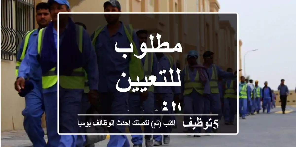 مطلوب للتعيين الفورى