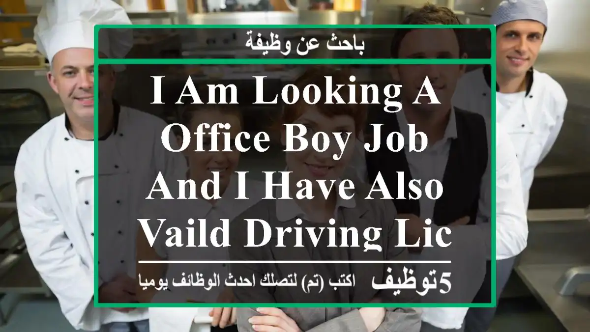 I am looking a office boy job and I have also vaild driving license