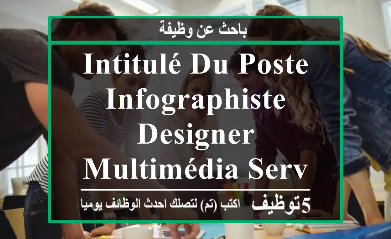 intitulé du poste infographiste designer multimédia service marketing & ...