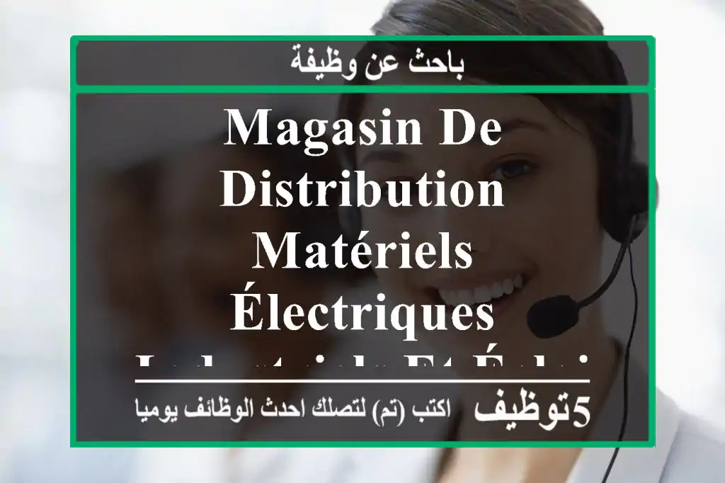 magasin de distribution matériels électriques, industriels et éclairages cherche un vendeur ...
