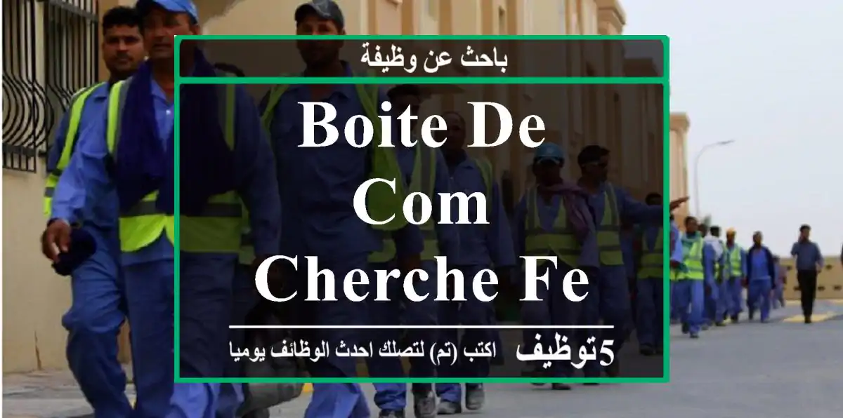 boite de com cherche femme de menage