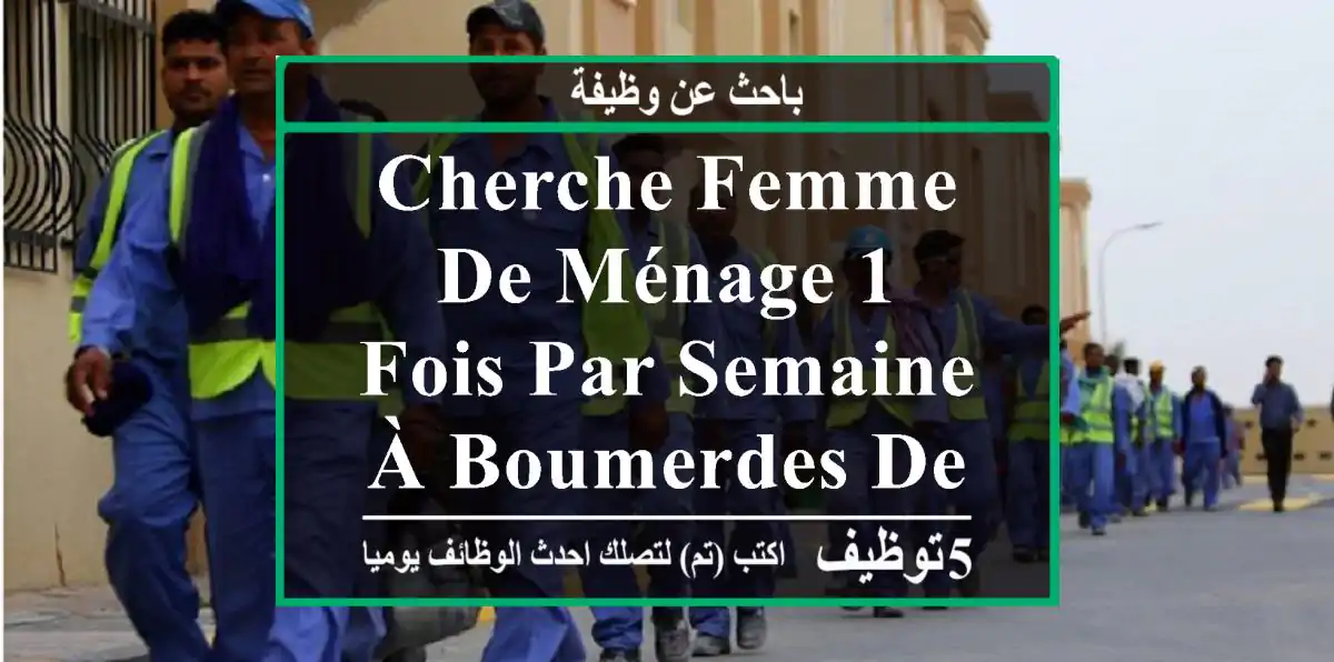 cherche femme de ménage 1 fois par semaine à boumerdes dellys (دلس)