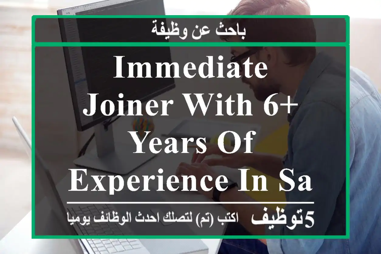 Immediate joiner with 6+ years of experience in Sales and Marketing.