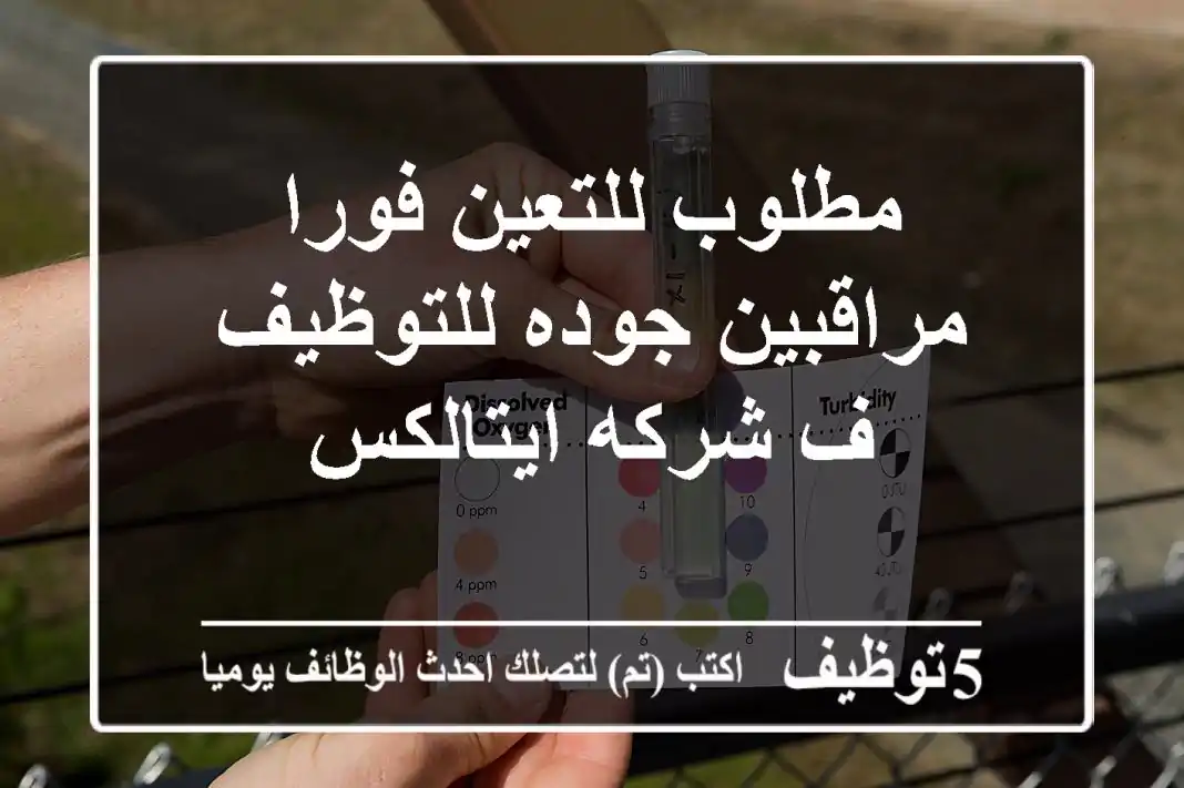 مطلوب للتعين فورا مراقبين جوده للتوظيف ف شركه ايتالكس