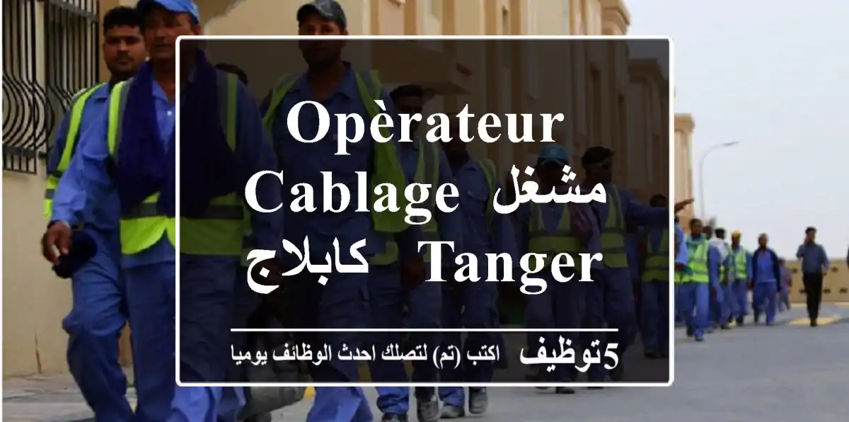 Opèrateur cablage مشغل كابلاج - Tanger